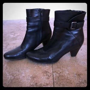 Black Leather Ankle Boots